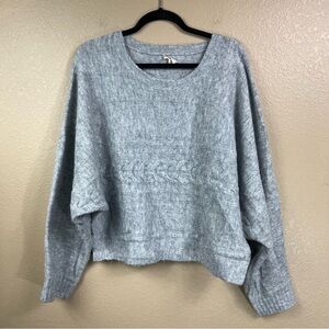 Hem & Thread Dolman Sleeve Boxy gray sweater